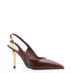 Scarpin Couro Croco Marrom - imagem 1