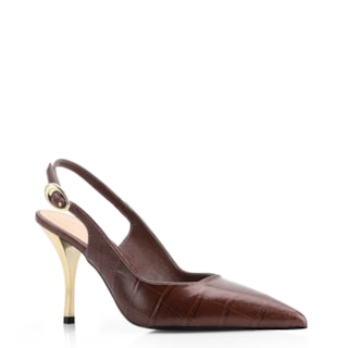 Couro Croco Marrom