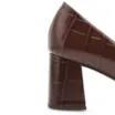 Scarpin Couro Croco Marrom - imagem 8