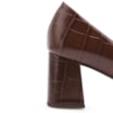 Scarpin Couro Croco Marrom - imagem 8