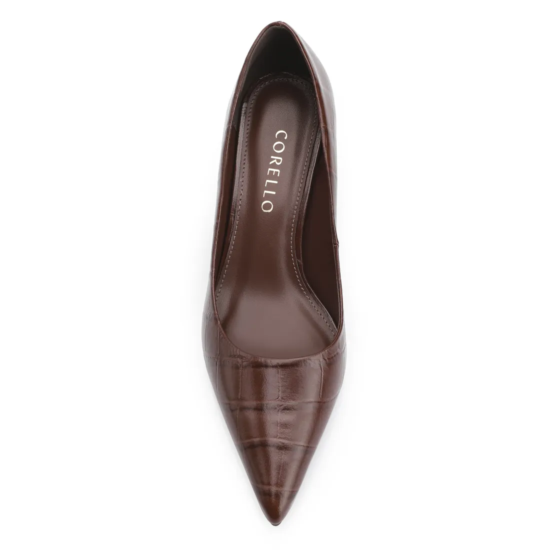 Scarpin Couro Croco Marrom - foto 6