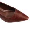 Scarpin Couro Croco Marrom - imagem 7