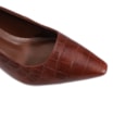 Scarpin Couro Croco Marrom - imagem 7