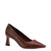 Scarpin Couro Croco Marrom - imagem 1