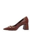 Scarpin Couro Croco Marrom - imagem 5