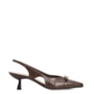 Scarpin Couro Croco Marrom - imagem 3