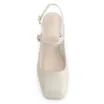 Scarpin Couro Croco Off White/Alt Off White - imagem 5