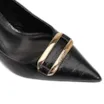 Scarpin Couro Croco Preto - imagem 6