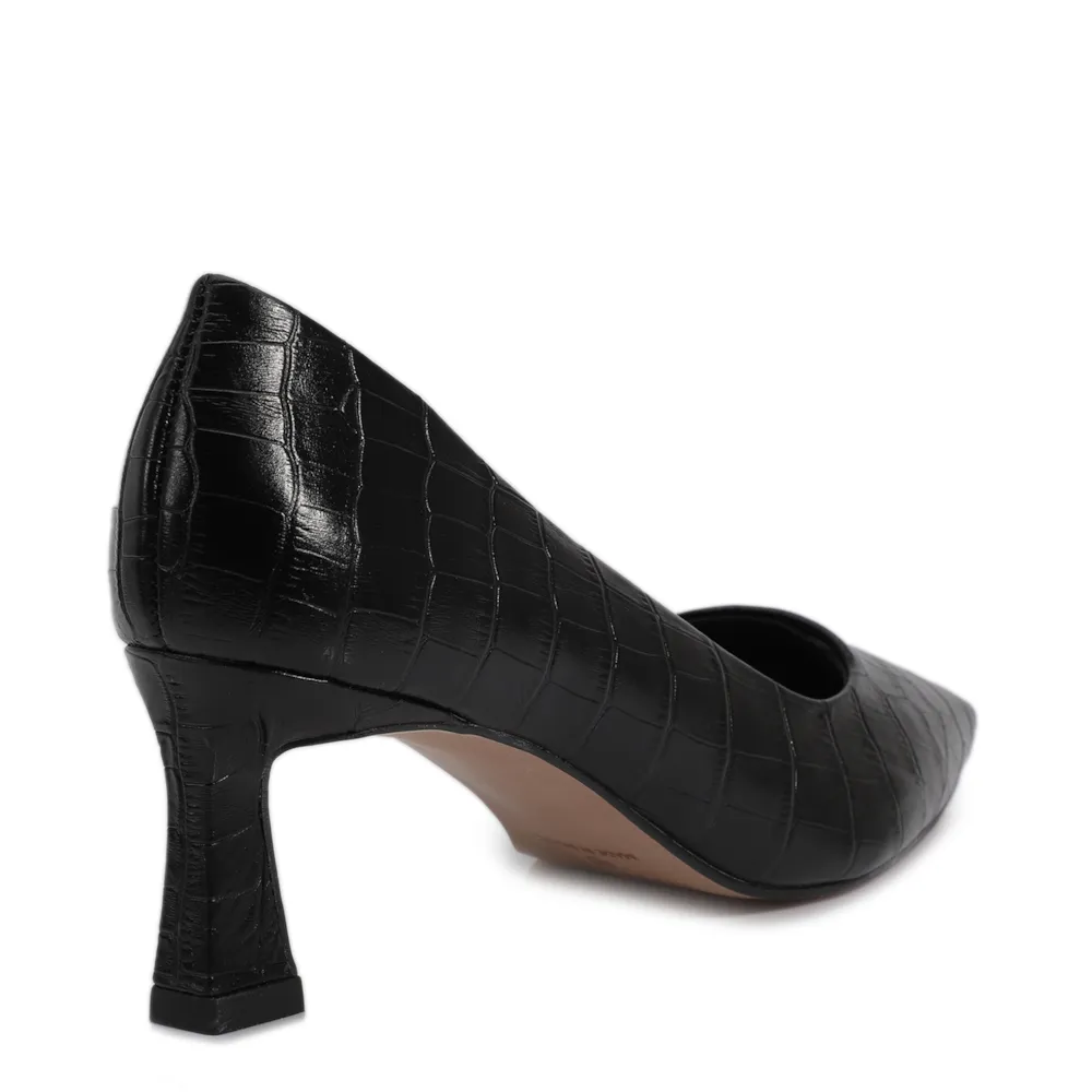 Scarpin Couro Croco Preto - imagem 3