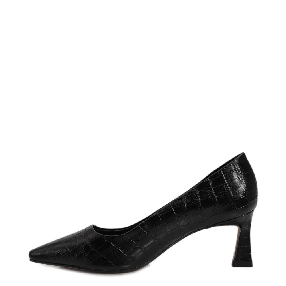 Scarpin Couro Croco Preto - imagem 4