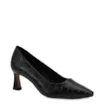 Scarpin Couro Croco Preto - imagem 1