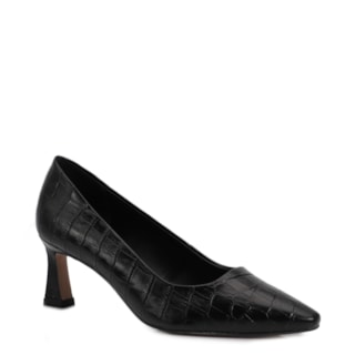 Couro Croco Preto