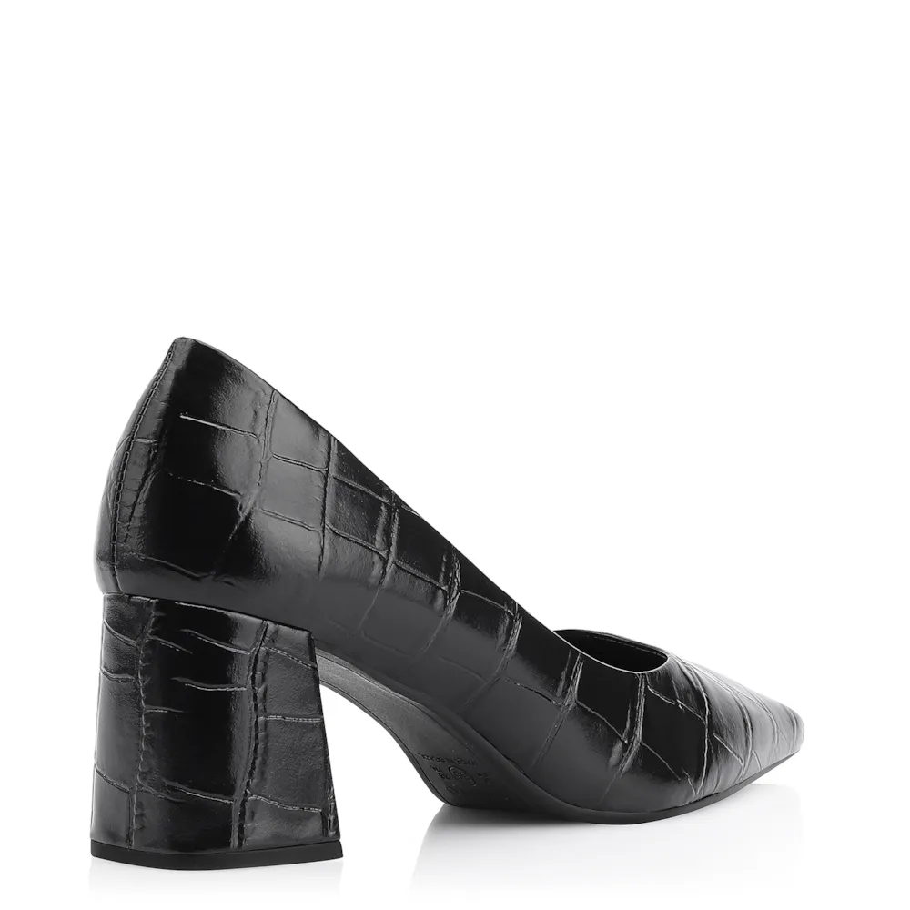 Scarpin Couro Croco Preto - imagem 3