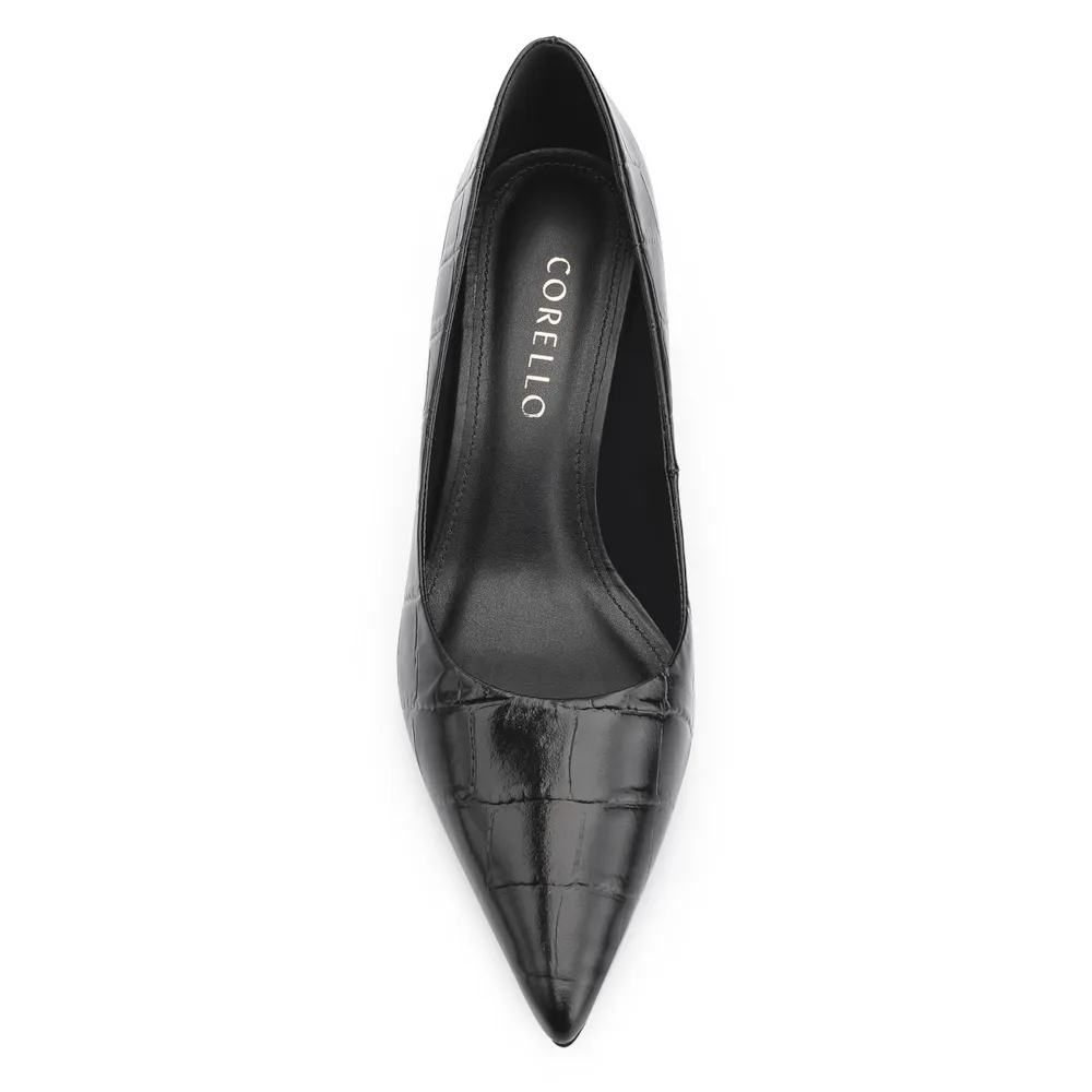 Scarpin Couro Croco Preto - imagem 5