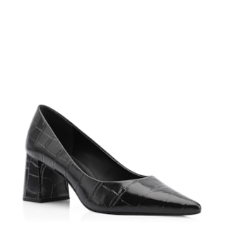 Couro Croco Preto