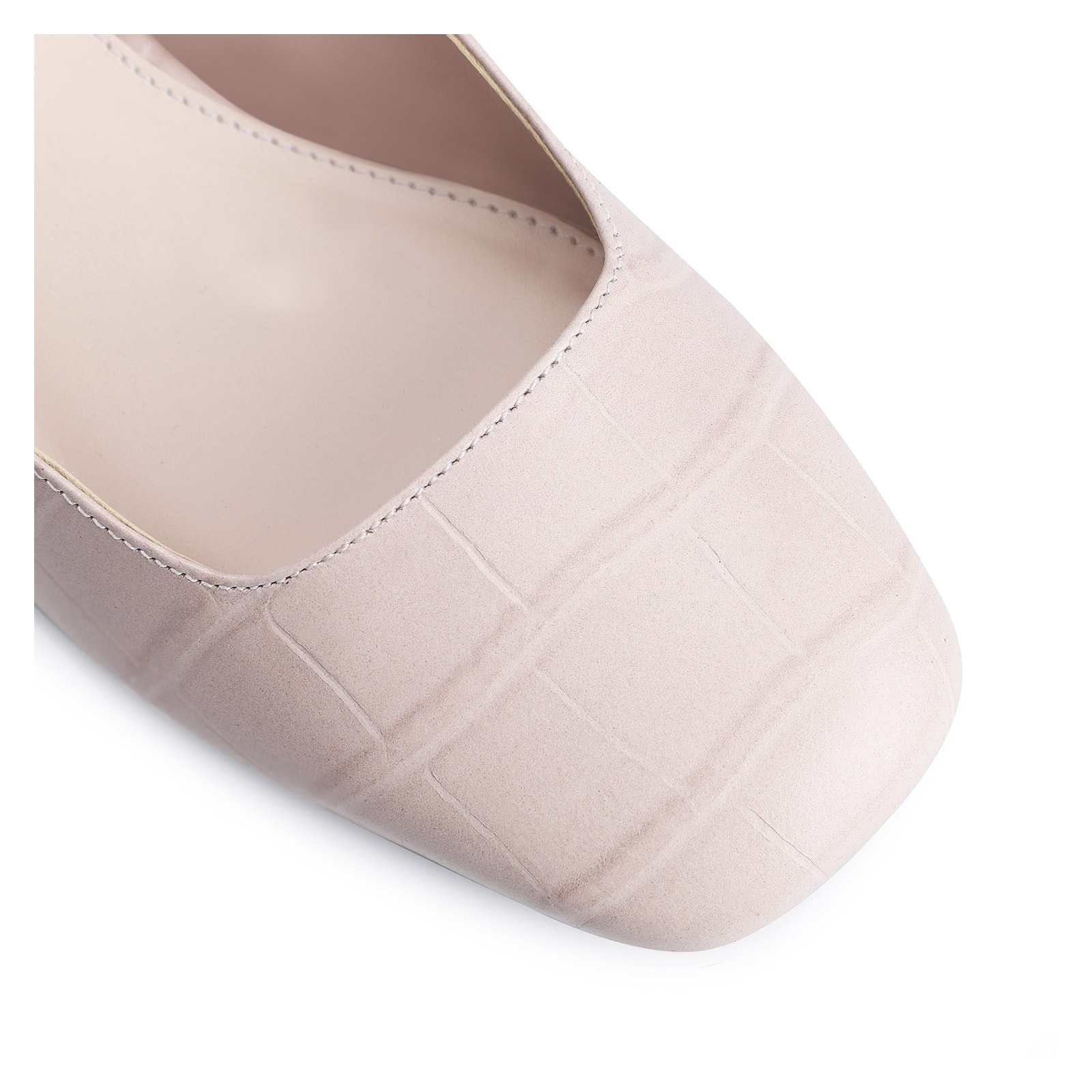 Scarpin Couro Croco Rosa/Alt Croco Rosa