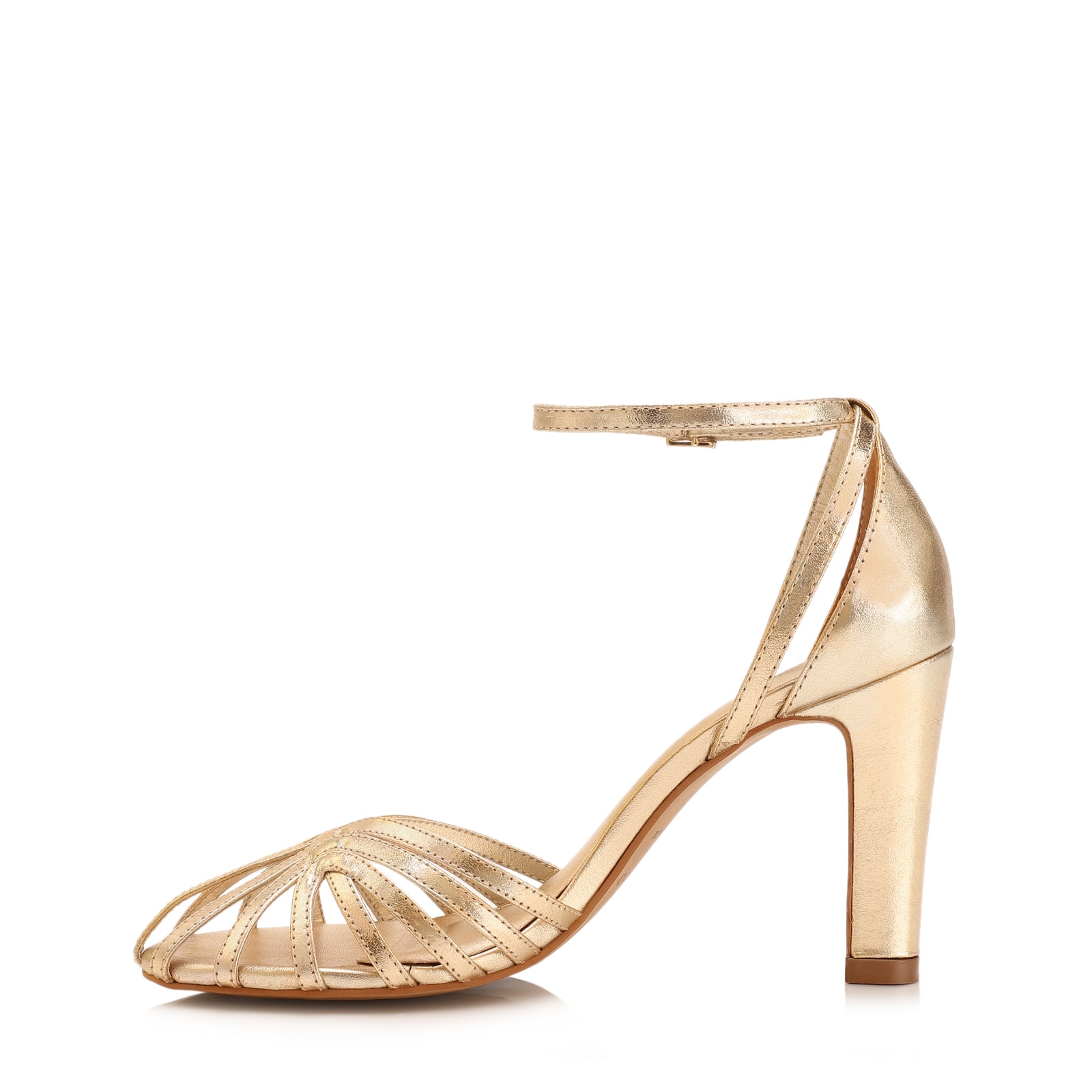 Scarpin Couro Dourado