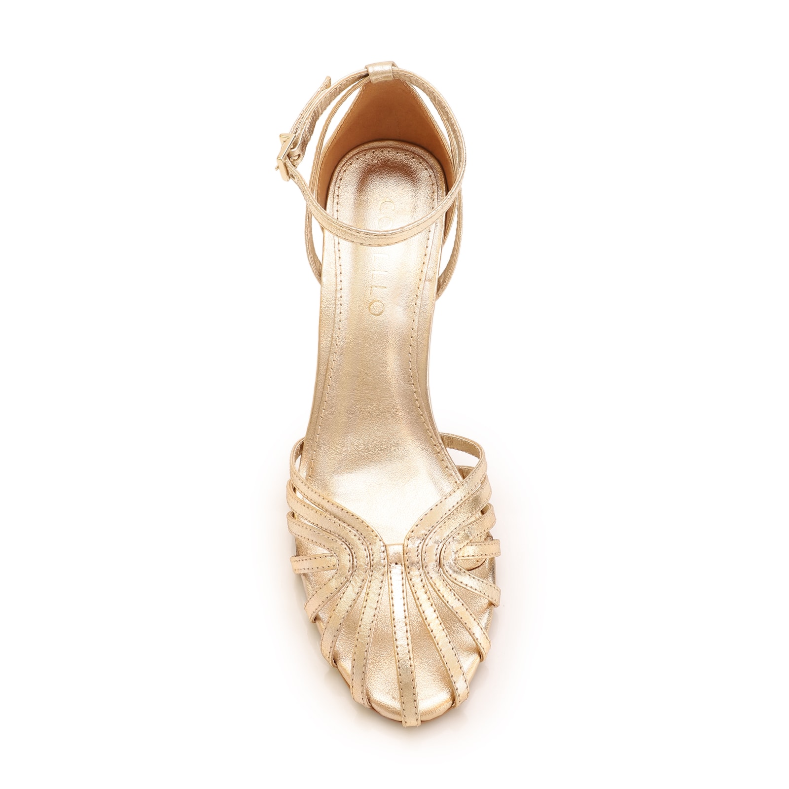 Scarpin Couro Dourado