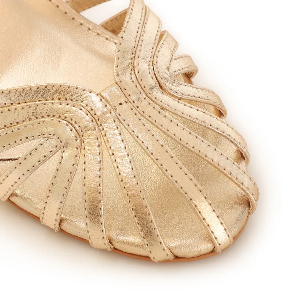 Scarpin Couro Dourado - imagem 6
