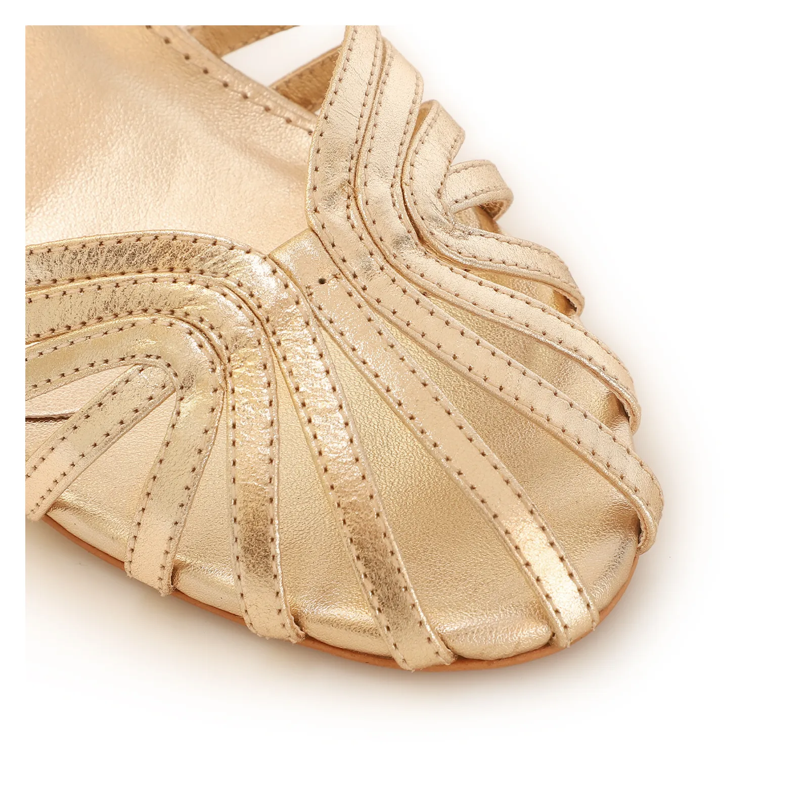 Scarpin Couro Dourado