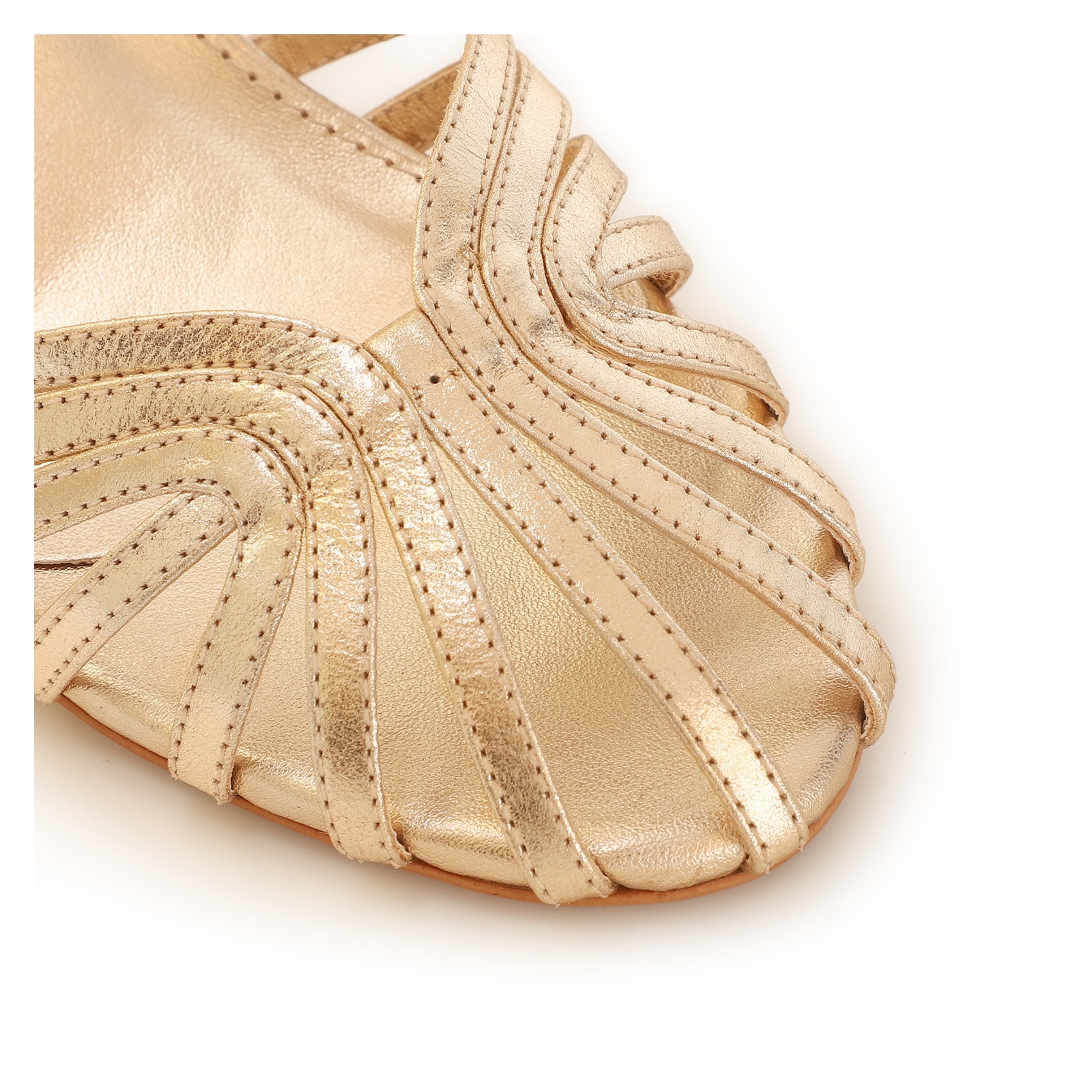 Scarpin Couro Dourado