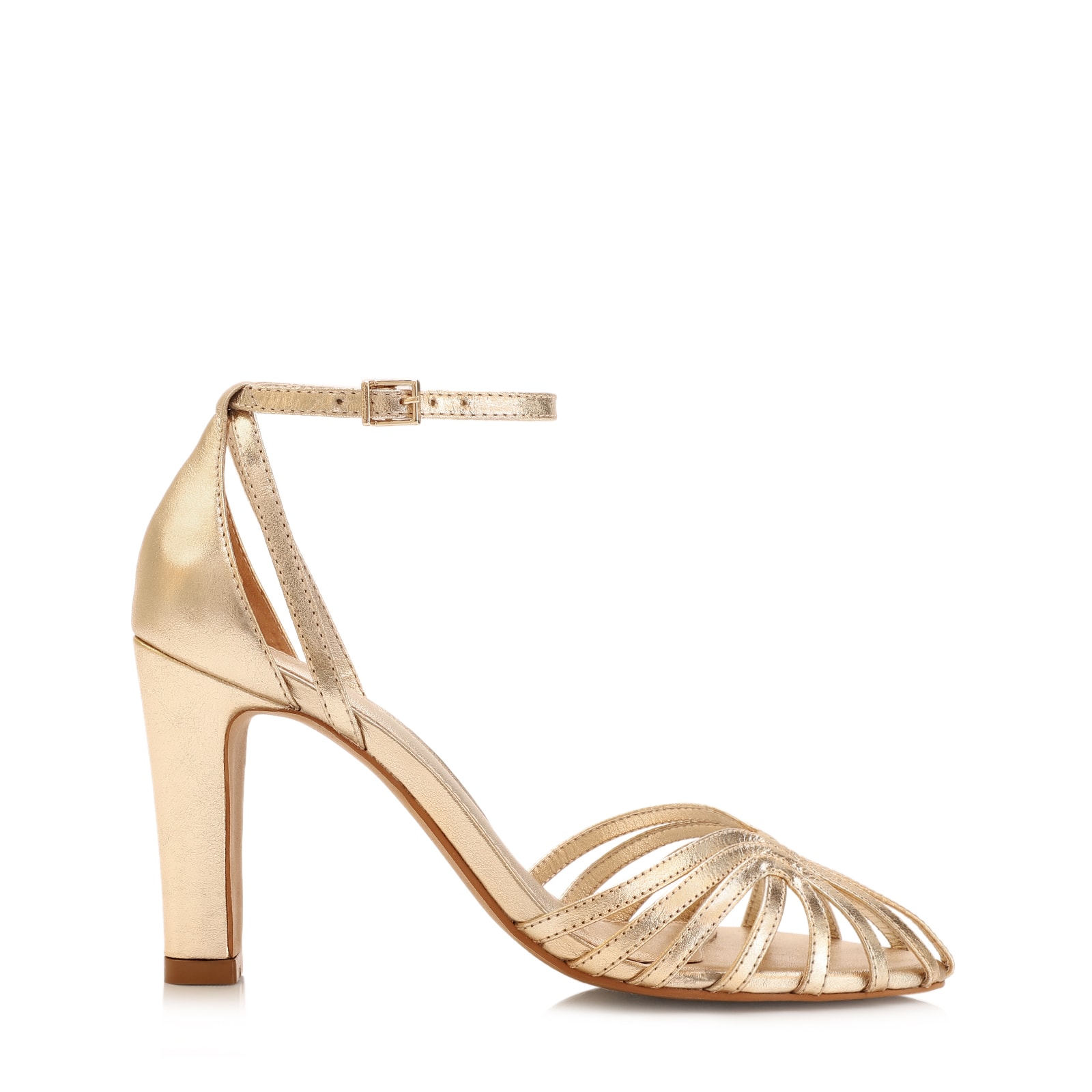 Scarpin Couro Dourado