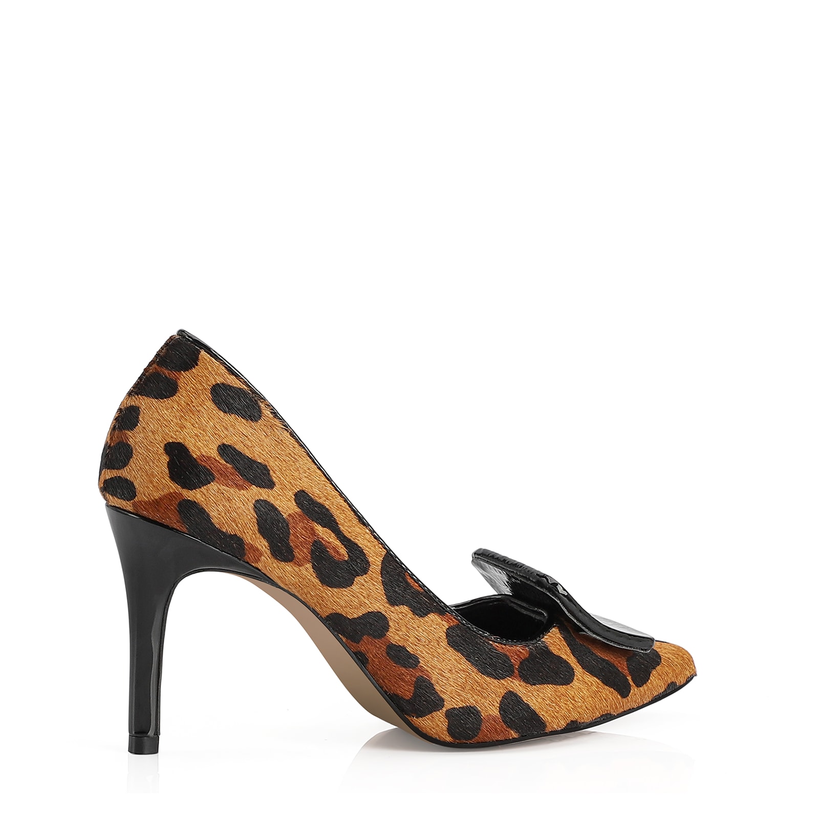 Scarpin Couro Estampa Leopardo