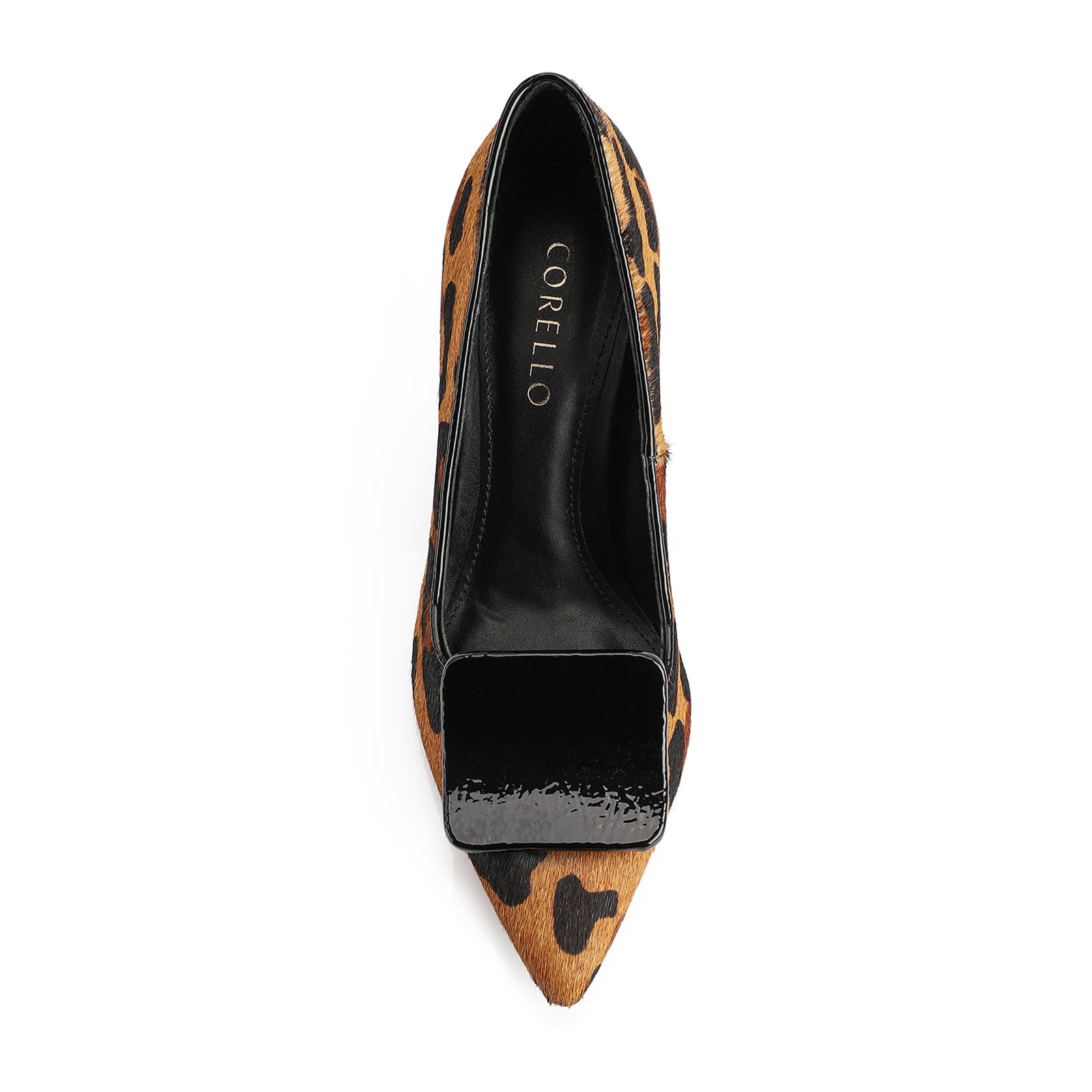 Scarpin Couro Estampa Leopardo