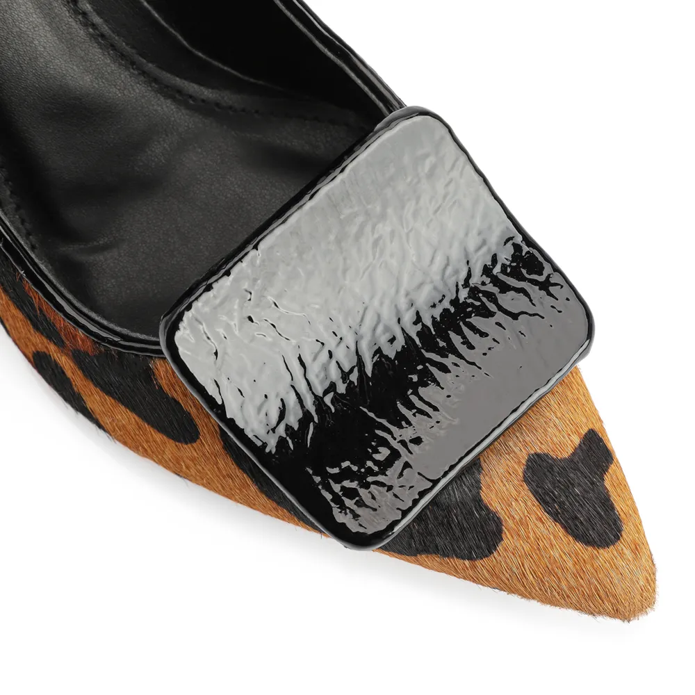 Scarpin Couro Estampa Leopardo - imagem 6