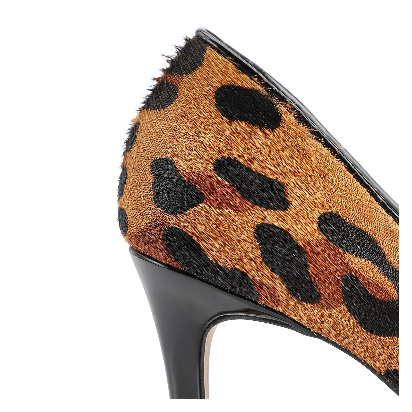 Scarpin Couro Estampa Leopardo
