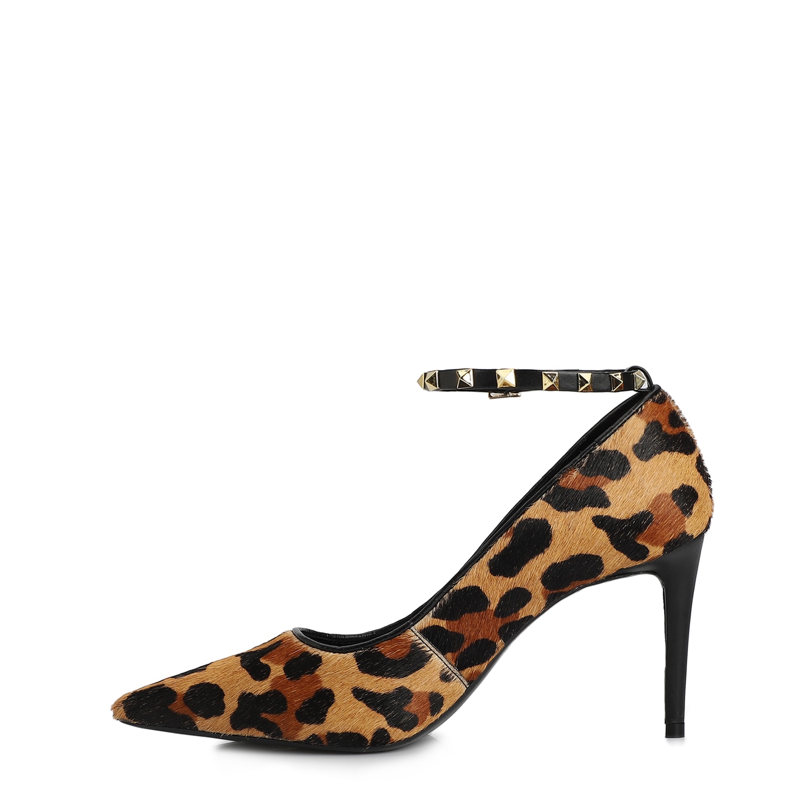 Scarpin Couro Estampa Onça