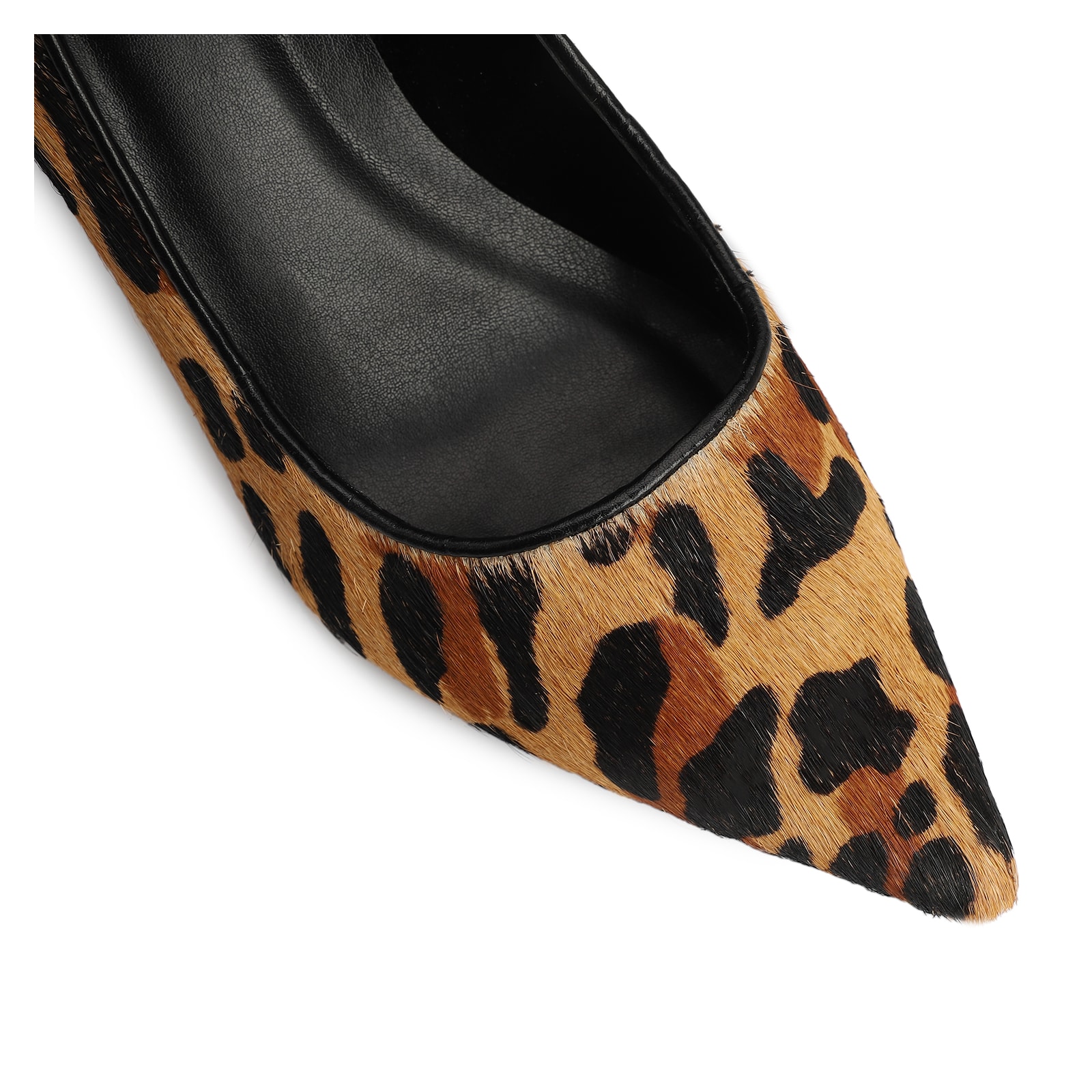 Scarpin Couro Estampa Onça