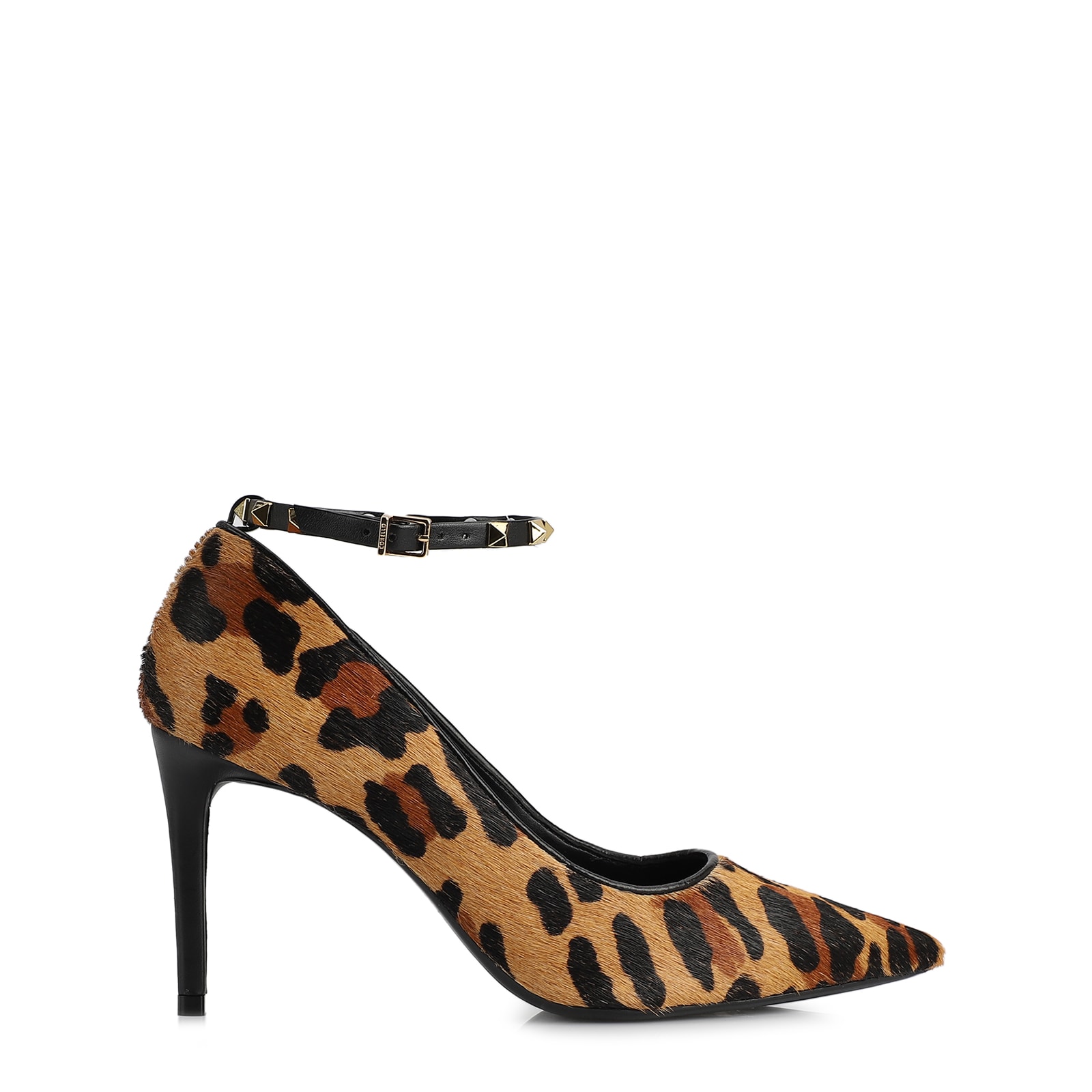 Scarpin Couro Estampa Onça