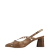 Scarpin Couro Estonado Marrom - imagem 5