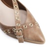 Scarpin Couro Estonado Marrom - imagem 7