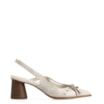 Scarpin Couro Estonado Off White - imagem 3