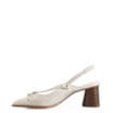 Scarpin Couro Estonado Off White - imagem 5