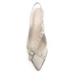Scarpin Couro Estonado Off White - imagem 6