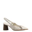 Scarpin Couro Estonado Off White - imagem 1