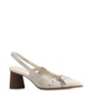Scarpin Couro Estonado Off White - imagem 1