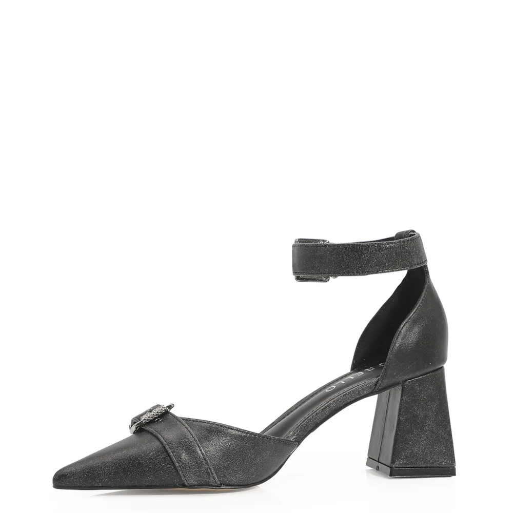 Scarpin Couro Estonado Preto - imagem 4