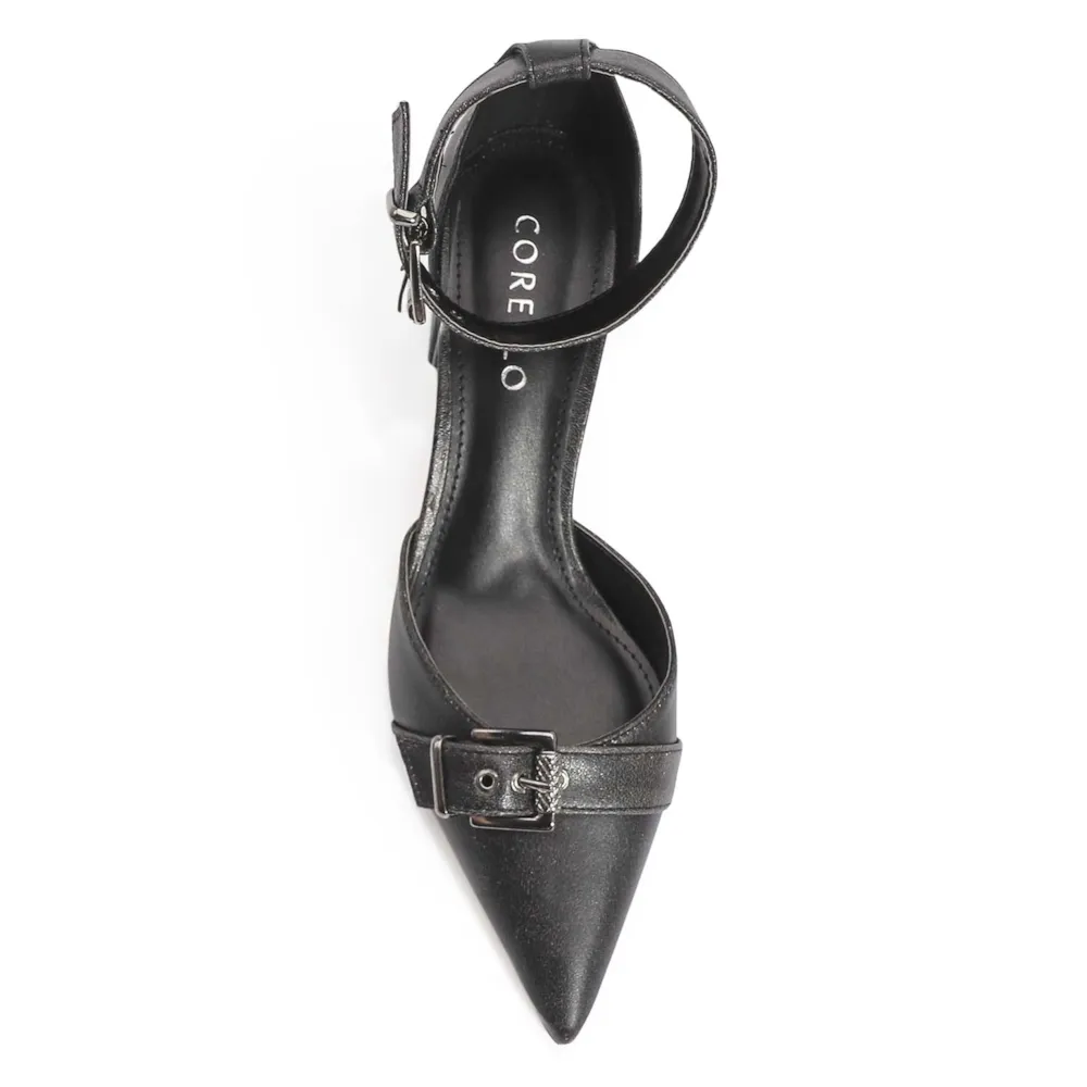Scarpin Couro Estonado Preto - imagem 5