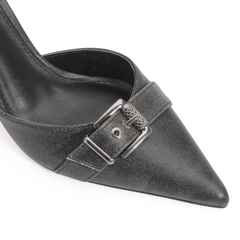 Scarpin Couro Estonado Preto - imagem 6