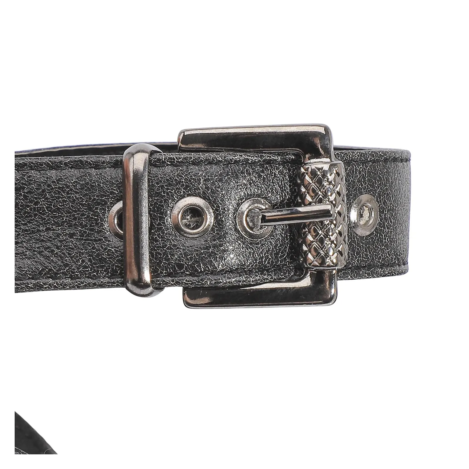 Scarpin Couro Estonado Preto