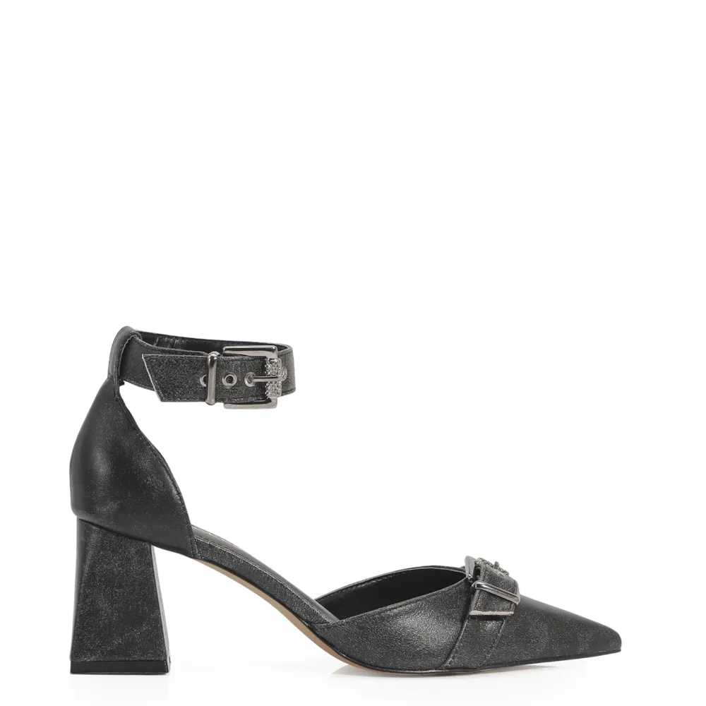 Scarpin Couro Estonado Preto - imagem 2