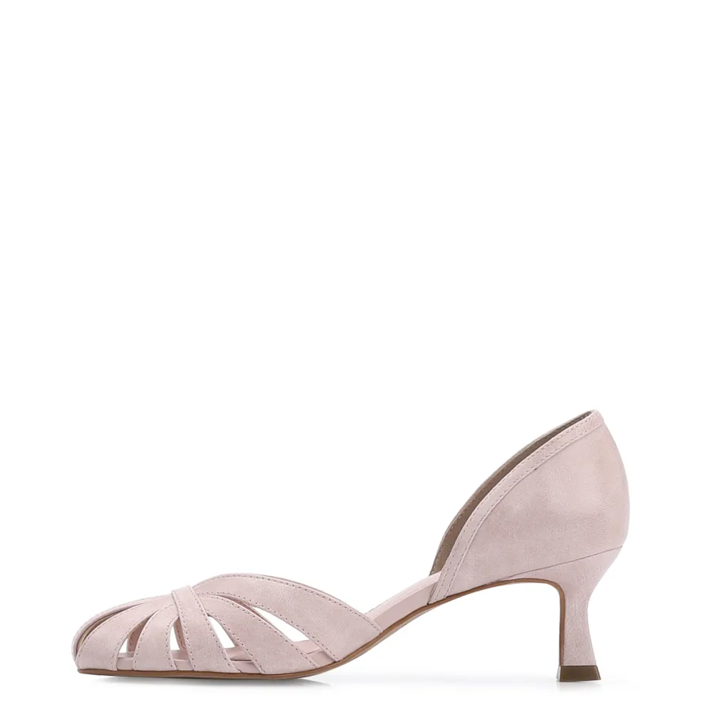 Scarpin Couro Estonado Rosa - imagem 4