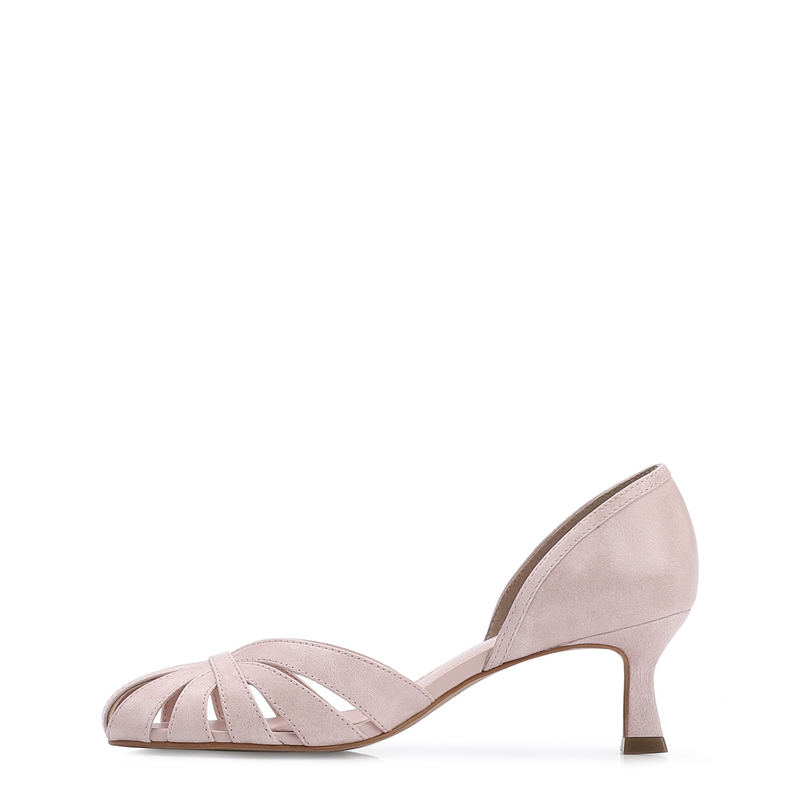 Scarpin Couro Estonado Rosa