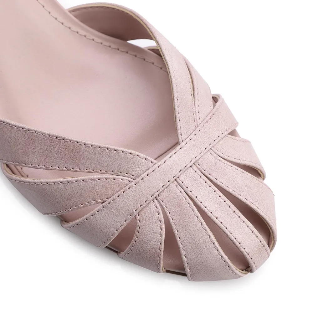 Scarpin Couro Estonado Rosa - imagem 6