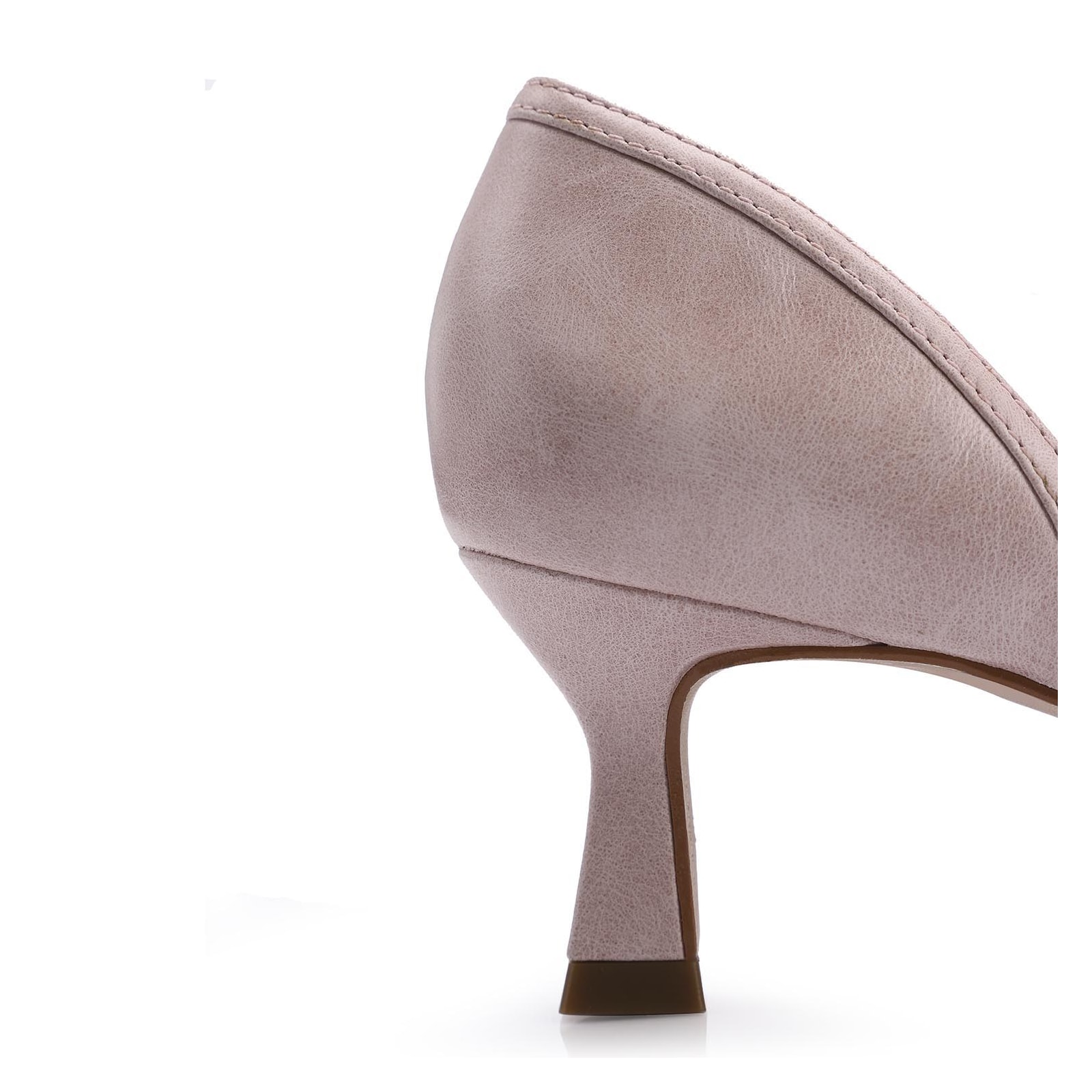 Scarpin Couro Estonado Rosa