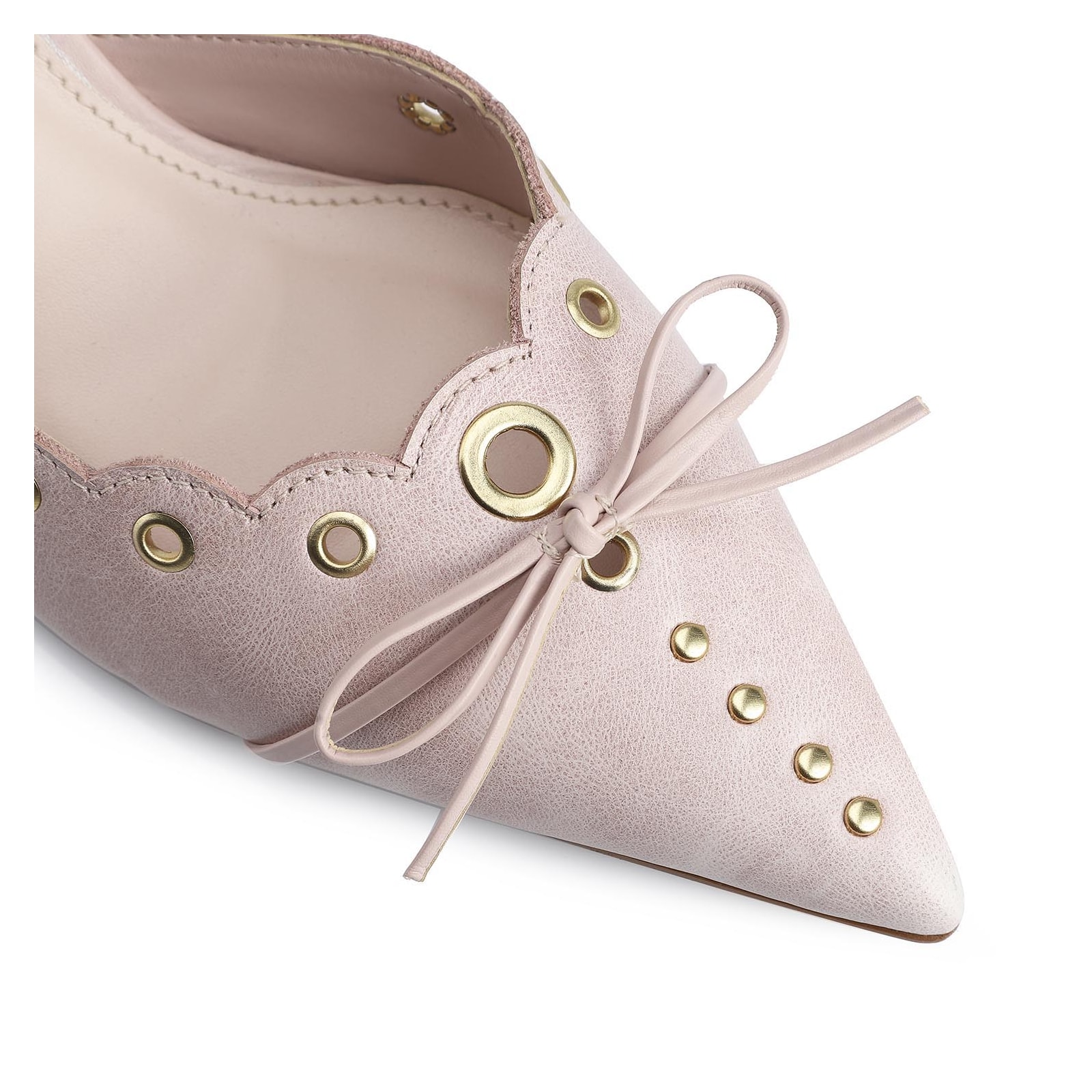 Scarpin Couro Estonado Rosa